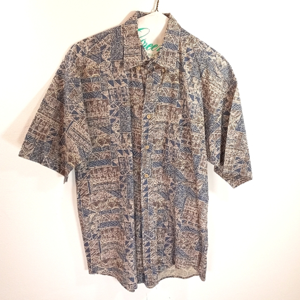 💥🔥NEW MEN'S 100% COTTON CASUAL SHORT SLEEVE BLUE/BROWN W/POCKET SZM